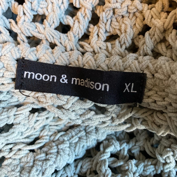 Women's Moon & Madison Sweater XL Blue Open Knit/green - Picture 5 of 11